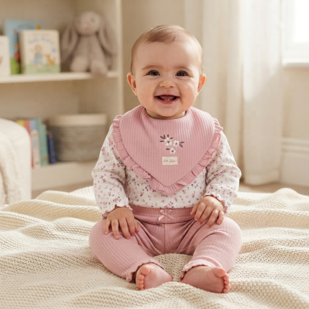 J15823: Baby Girls 3 Piece Ribbed Outfit (3-9 Months) J15823: Baby Girls 3 Piece Ribbed Outfit (3-9 Months)